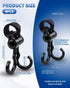 OXDFK 4 360 PCS Walker Hook Hanging with Dual Hook, Rotation Multipurpose Stroller Hooks for Hanging Diaper Bags, Baby
