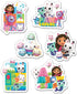 Gabby's Dollhouse Mega Pack 01.70.22.036 | Three Types of Stickers (Around 150 Total) | Reusable on Non-Porous Surfaces