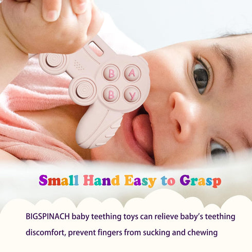 Baby Video Game Controller Teether Toy, Funny Baby Teething Toys for Babies, Gamer Controller, Blue