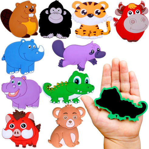 Refrigerator Magnets for Toddlers 1-3, Animal Fridge Magnets for Kids, Rubber Cute Magnets for Babies
