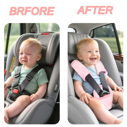 3 Car Seat Straps Pads for Baby Girls Pieces,Super Soft Car Seat Strap Covers Kids,Man Fai Sky Infant Carseat Shoulder