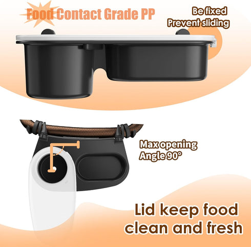 Upgrade Universal Stroller Snack Tray-Compatible with Nuna Uppababy Bugaboo,Stroller Cup Holder Tray with Silicone Arms