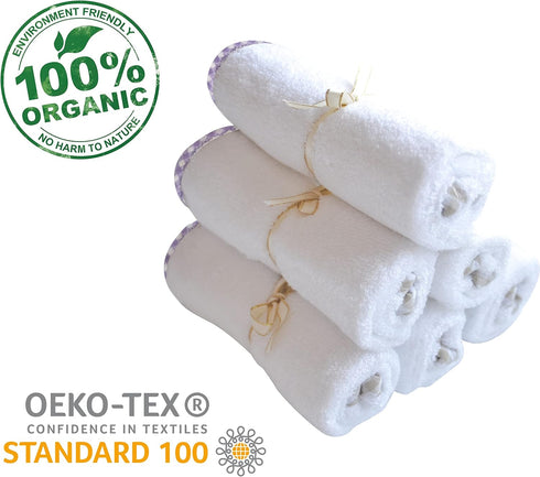 (6-Pack) 2X Channing & Yates Premium Boutique Baby Washcloths - Organic Viscose Made from Bamboo Wash Cloths Thick