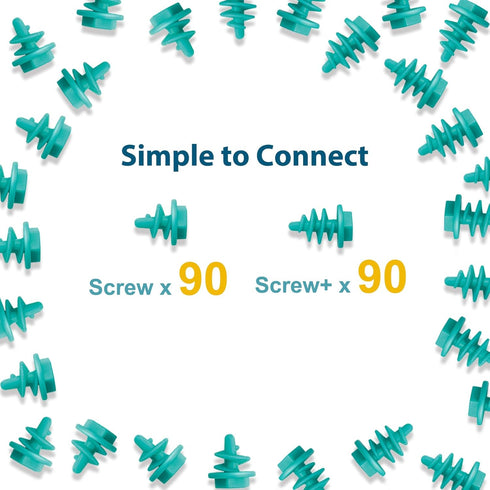 Kizzikids 180 5+ Screws Kit Top-up Piece, Cardboard Construction Tools, STEM Educational Toys for at-Home Play +
