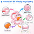 Duannick 3+ 3 6 9 12 Easter Baby Teething Toys for Months, Silicone Bunny Rabbit Teether for Babies Months, Teething