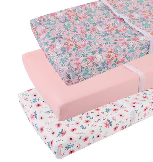 Changing Pad Cover Set 3 Pack Jersey Knit Ultra Soft for Baby