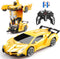 Blackma Transform RC Car Toy - Remote Control Car with Flashing Lights,