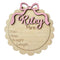 Personalized Baby Girl Birth Announcement Stat Sign with Bow Custom Round Wooden