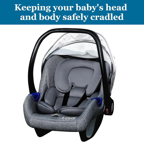 Innokids Infant Car Seat Insert - Grey Head and Body Support Pillow for Newborns to Toddlers