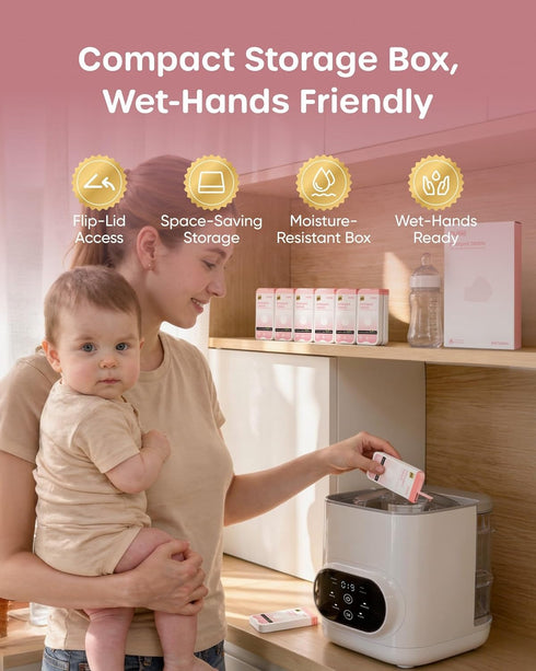 120PCS Momcozy, Nuliie Detergent Tablets with Sealed Box, Bottle Washer Tablets for Baby Brezza, GROWNSY & Momfann
