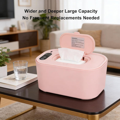 NOENNULL 80 Baby Wipe Warmer Top Heating Baby Wet Wipes Warmer Dispenser with Digital Display, Holds Wipes, for Home