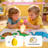 8 1-3, 1-3 Colors Egg Crayons for Toddlers Jumbo Easy-Grip Crayons with Anti-Roll Flat Bottom & Fruit Patterns