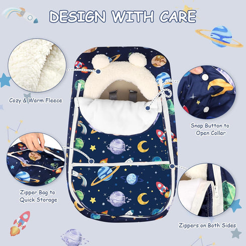 Pack Set Pea Pod of Nursing Pillow Cover and Baby Car Seat Cover Infant Car Seat Canopies Cover for Newborn