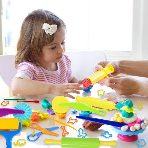Set, 24 Sets 4-8, LCY WEDSHI Dough Tool Pcs Dough Tools for Kids Ages Dough Accessories Includes Animal Molds, Cutters