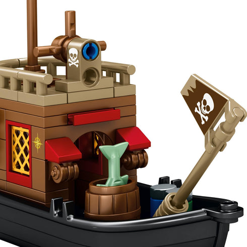 RiceBlock Sets 8-12, 573 Pirate Ship Building Toys, Pirate Wharf Themed City Store Building Bricks for Boys Age Pieces