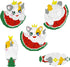 Larcele Micro Building Blocks Animal Set - DIY Mini 3D Toy Bricks, 2159 Dots KLJM-10 (Watermelon Cat)