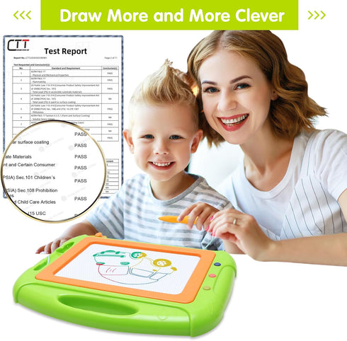 Toddler Girl Boy Toys,Magnetic Drawing Board Toddler Toys for 1-2 Year Old Girls Boys,Doodle Board Kids Toys for 1 2 3 Year Old Boy,Class Must Haves Essentials Gifts for Girls Boys Birthday Easter by HZZILEY
