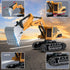 Leopmase Set Set Remote Control Excavator and Dump Truck Toy - RC Excavator and Dump Truck with Lights and Sounds