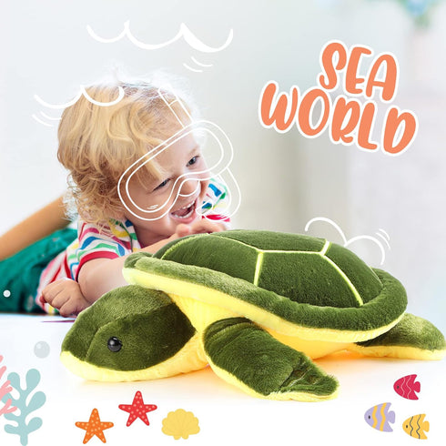 Civaner 30 Inches Soft Plush Sea Turtle Stuffed Animal, Giant Plush Pillow Toy for Birthday Graduation Gifts.