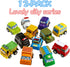12 Pack Set, Set Funcorn Toys Pull Back Car, Assorted Mini Plastic Vehicle Pull Back Truck and Car Toys for Boys Kids