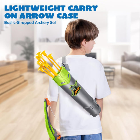 Set Set 6-12 JOYIN Kids Bow and Arrow with LED Flash Lights, Outdoor Archery Toy Gift for Boys and Girls Ages