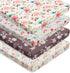 FIGEPO 4 Pack Baby Girl Pack N Play Mini Crib Sheets Set Soft