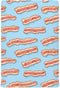 Pigsaly Crib Sheets Bacon Slices Blue Baby Sheet for Standard Crib Mattress Boys