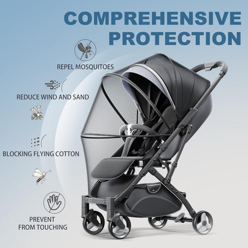 LAIFILI Mosquito Net for Stroller, Universal Bug Net for Stroller, Car Seats, Bassinets, Cradles, Mini Cribs
