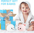 1-3 6-12-18 1 2 3 Whale Bath Toy Sprinkler, Baby Easter Basket Stuffers, Light Up Bath Toys for Kids Ages Babies