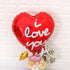 BinaryABC Valentines Day Decorations, Love Heart Foil Balloons, I Love You Balloon, 10Pcs (Red)