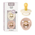 BIBS Colour Collection Pacifiers | Natural Rubber Baby Soothers | Set of 2 BPA-Free | Made in Denmark | Blush/Ivory