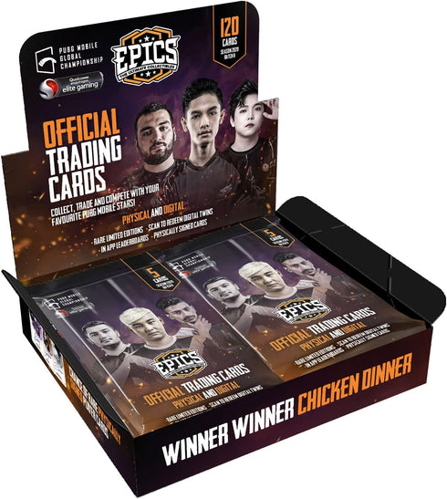 Epics PUBG Mobile NFT Hybrid Trading Cards - Box of 120 Trading Cards, Black