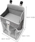 Toyvian Large Capacity Nursery Hanging Organizer Bag for Supplies and Diapers, Gray Fabric Storage with Multiple