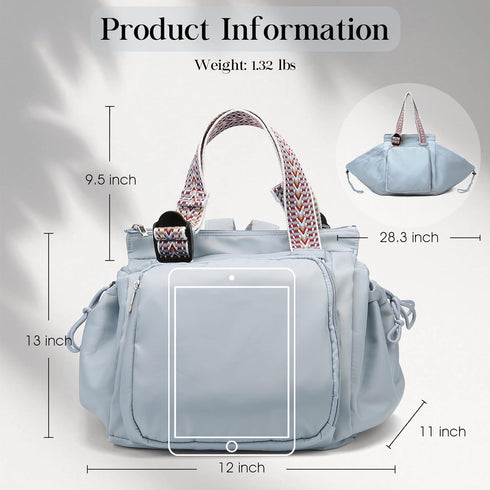 16 16 3-in-1 Everyday Bag Tote for Women, Spacious Diaper Bag with Pockets, Durable Travel Bag, Sleek Work Shoulder Bag