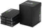 Vault X Trading Card Deck Box with 150 Black Card Sleeves, Fits 100+ Sleeved Cards, Large Standard Storage Box for TCG