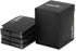Vault X Trading Card Deck Box with 150 Black Card Sleeves, Fits 100+ Sleeved Cards, Large Standard Storage Box for TCG