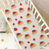 Pigsaly 27x39 Inch Crib Sheets Pancakes Strawberries Baby Sheet for Standard Crib Mattress Boys Girls Toddler Bed
