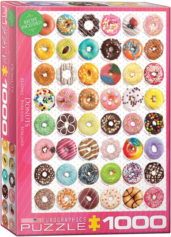 EuroGraphics Donuts Jigsaw Puzzle (1000-Piece) (6000-0585) , Pink