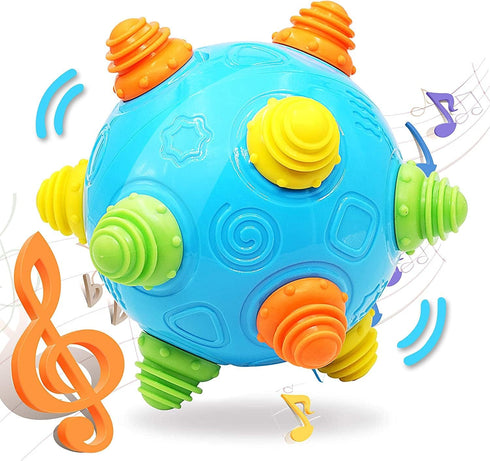 VANLINNY Toddlers Baby Music Shake Ball Toy Bumble Ball for Babies,Dancing Bumpy