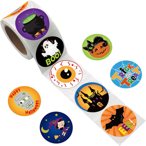 200Pcs Halloween Stickers for Kids Party Favor Treats Per Roll