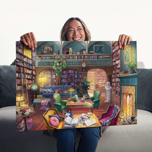 500 Ravensburger - Dream Library - Piece Large Format Jigsaw Puzzle - Beautiful Colors and Intricate Details - Premium
