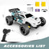 Tecnock RC Racing Car, 2.4GHz High Speed Remote Control, 1:18 2WD Toy Cars for Boys & Girls, White