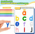 278 10 18 3+, Pcs Lacing Letters Beads, Lowercase Alphabet Learning Toys, Color Rainbow Alphabet Beads with Laces