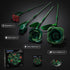 Set 16 523PCS PLAXSOON Flowers Bouquet Building with Lights, Mother's Day Green Roses Botanical Collection Building