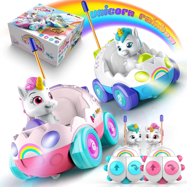 Blue Unicorn RC Cars for Toddlers 1-3 Remote Control Cars