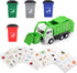 FIVEDAOGANG Small Friction Powered Garbage Truck Toys Set, Includes Front Load Dumpster,