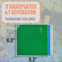 1000 Pieces Classic Building Bricks, 3 Stackable Base Plates 6.3" x 6.3" in Blue, Gray, and Green, Compatible with