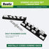 Set 4 24-Tile Domino Holders for Mexican Train, of Stackable Trays, Capacity Each, Plastic Racks for Family Game Night