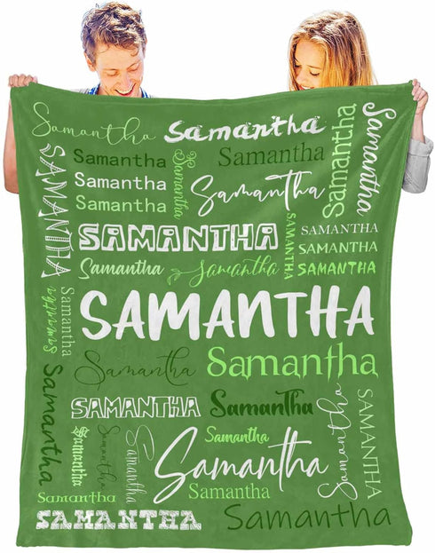 InterestPrint 50 60 Inch Customized Baby Blankets with Names, Personalized Baby Girls Blanket Initial Swaddle Blanket