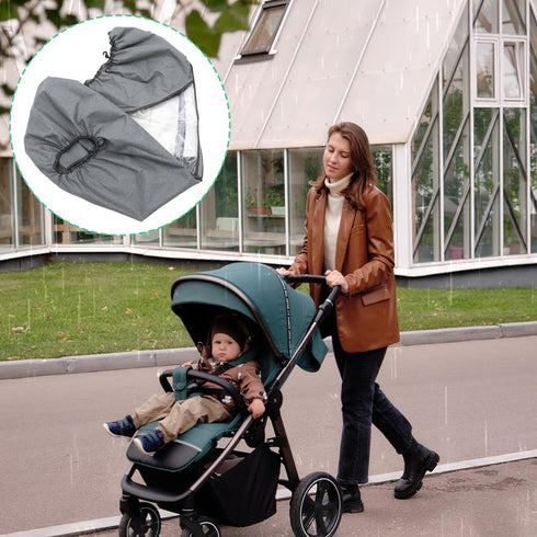 Tiiyee Stroller Rain Cover, Universal Baby Travel Weather Shield Waterproof Windproof Protection Breathable Protect